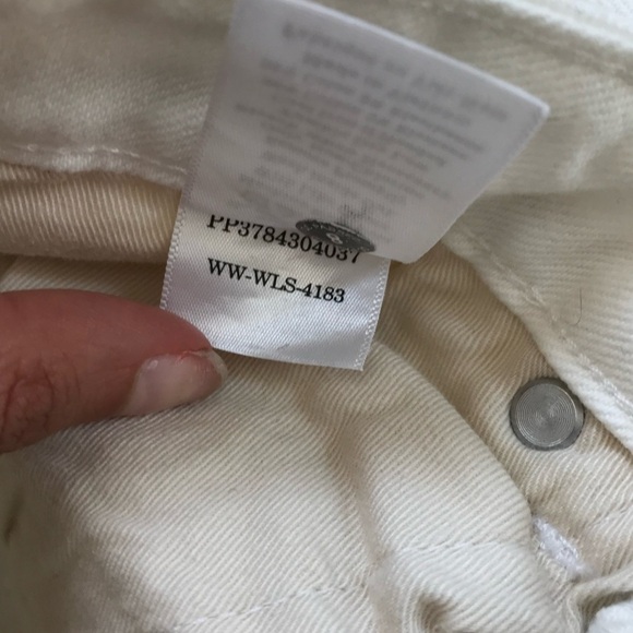 Everlane The Curvy Cheeky  Straight Leg Jeans bone White Size 25 - Picture 7 of 11